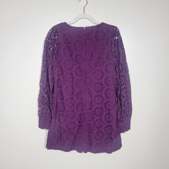 NWT Lilly Pulitzer Aisha eyelet romper cherry ganache oversized pinwheel eye 8 - Picture 7 of 9